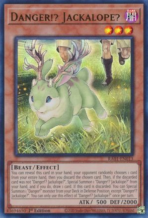 Danger!? Jackalope? (UR) (RA01-EN013) - 25th Anniversary Rarity Collection 1st Edition - Premium Yugioh Single from Konami - Just $0.25! Shop now at Game Crave Tournament Store