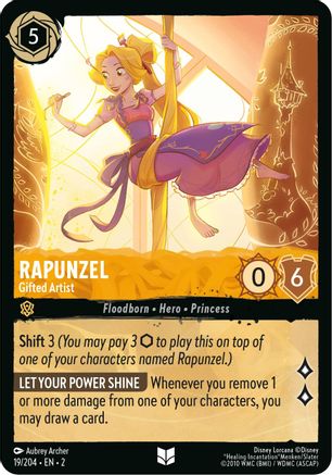 Rapunzel - Gifted Artist (19/204) - Rise of the Floodborn Cold Foil - Premium Lorcana Single from Disney - Just $0.16! Shop now at Game Crave Tournament Store