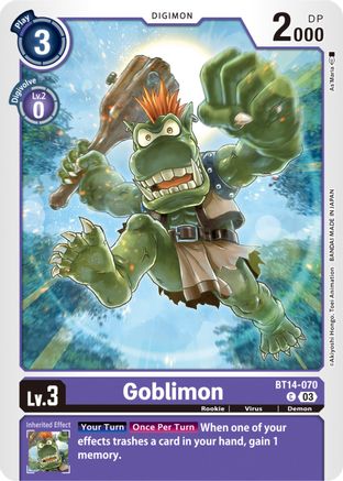 Goblimon (BT14-070) - Blast Ace - Premium Digimon Single from Bandai - Just $0.08! Shop now at Game Crave Tournament Store