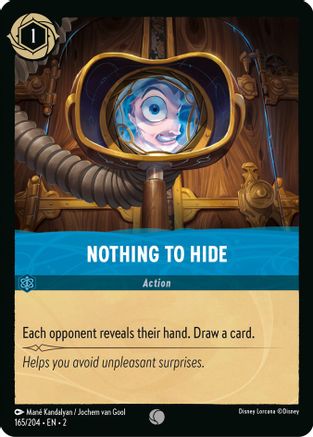 Nothing to Hide (165/204) - Rise of the Floodborn - Premium Lorcana Single from Rise of the Floodborn - Just $0.08! Shop now at Game Crave Tournament Store