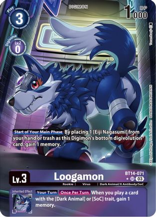 Loogamon (Alternate Art) (BT14-071) - Blast Ace Foil - Premium Digimon Single from Bandai - Just $6.94! Shop now at Game Crave Tournament Store
