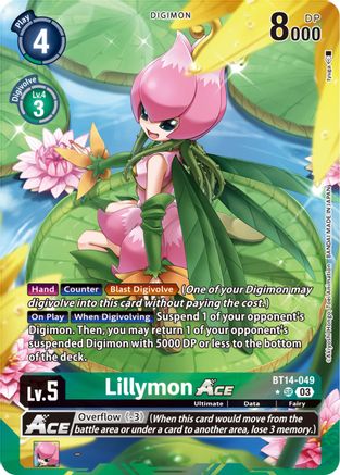 Lillymon Ace (Alternate Art) (BT14-049) - Blast Ace Foil - Premium Digimon Single from Bandai - Just $2.95! Shop now at Game Crave Tournament Store