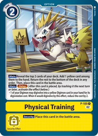 Physical Training (Blast Ace Box Topper) (P-105) - Digimon Promotion Cards Foil - Premium Digimon Single from Bandai - Just $1.41! Shop now at Game Crave Tournament Store