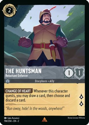 The Huntsman - Reluctant Enforcer (194/204) - Rise of the Floodborn Cold Foil - Premium Lorcana Single from Rise of the Floodborn - Just $0.15! Shop now at Game Crave Tournament Store