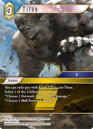 Titan (BEYOND DESTINY) Foil - Premium Final Fantasy Single from Beyond Destiny - Just $0.85! Shop now at Game Crave Tournament Store
