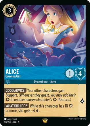 Alice - Growing Girl (137/204) - Rise of the Floodborn - Premium Lorcana Single from Rise of the Floodborn - Just $0.65! Shop now at Game Crave Tournament Store