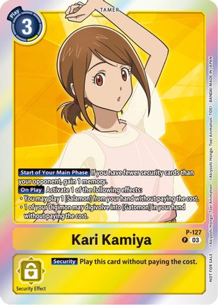 Kari Kamiya - P-127 (Tamer Party Pack -The Beginning- Ver. 2.0) (P-127) - Digimon Promotion Cards Foil - Premium Digimon Single from Bandai - Just $0.89! Shop now at Game Crave Tournament Store
