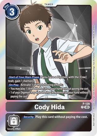 Cody Hida - P-128 (Tamer Party Pack -The Beginning- Ver. 2.0) (P-128) - Digimon Promotion Cards Foil - Premium Digimon Single from Bandai - Just $0.36! Shop now at Game Crave Tournament Store