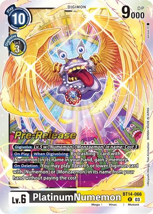 PlatinumNumemon (BT14-066) - Blast Ace Pre-Release Cards Foil - Premium Digimon Single from Bandai - Just $0.08! Shop now at Game Crave Tournament Store