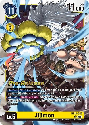 Jijimon (BT14-040) - Blast Ace Pre-Release Cards Foil - Premium Digimon Single from Bandai - Just $0.08! Shop now at Game Crave Tournament Store