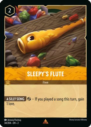 Sleepy's Flute (34/204) - Rise of the Floodborn - Premium Lorcana Single from Rise of the Floodborn - Just $0.09! Shop now at Game Crave Tournament Store