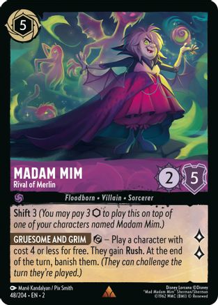 Madam Mim - Rival of Merlin (48/204) - Rise of the Floodborn - Premium Lorcana Single from Rise of the Floodborn - Just $0.09! Shop now at Game Crave Tournament Store