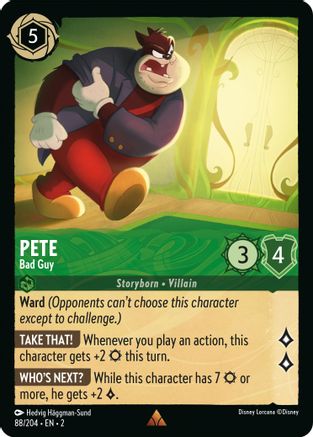 Pete - Bad Guy (88/204) - Rise of the Floodborn Cold Foil - Premium Lorcana Single from Rise of the Floodborn - Just $0.23! Shop now at Game Crave Tournament Store