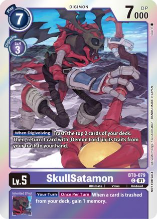 SkullSatamon (Blast Ace Double Pack Set) (BT8-079) - New Awakening Foil - Premium Digimon Single from Bandai - Just $0.08! Shop now at Game Crave Tournament Store