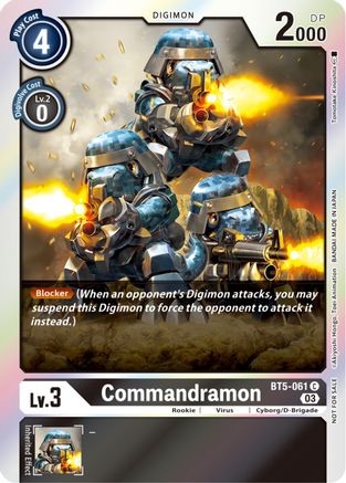 Commandramon (Winner Pack -Blast Ace-) (BT5-061) - Battle of Omni Foil - Premium Digimon Single from Bandai - Just $0.18! Shop now at Game Crave Tournament Store