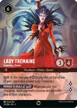 Lady Tremaine - Imperious Queen (Alternate Art) (211/204) - Rise of the Floodborn Holofoil - Premium Lorcana Single from Rise of the Floodborn - Just $22.08! Shop now at Game Crave Tournament Store