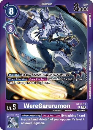 WereGarurumon (Gift Box 2023) (ST16-11) - Starter Deck 16: Wolf of Friendship Foil - Premium Digimon Single from Bandai - Just $0.68! Shop now at Game Crave Tournament Store