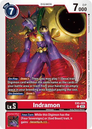 Indramon (EX5-009) - Animal Colosseum - Premium Digimon Single from Bandai - Just $0.25! Shop now at Game Crave Tournament Store