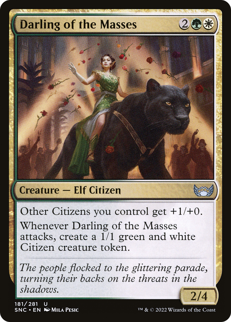 Darling of the Masses (SNC-181) - Streets of New Capenna - Premium MTG Single from Wizards of the Coast - Just $0.08! Shop now at Game Crave Tournament Store