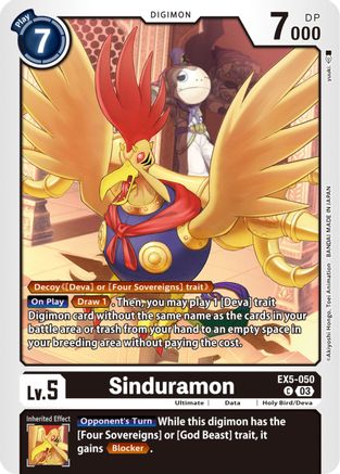 Sinduramon (EX5-050) - Animal Colosseum - Premium Digimon Single from Bandai - Just $0.25! Shop now at Game Crave Tournament Store
