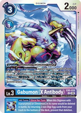 Gabumon (X Antibody) (EX5-015) - Animal Colosseum Foil - Premium Digimon Single from Bandai - Just $0.25! Shop now at Game Crave Tournament Store
