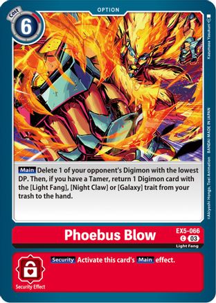 Phoebus Blow (EX5-066) - Animal Colosseum - Premium Digimon Single from Bandai - Just $0.25! Shop now at Game Crave Tournament Store