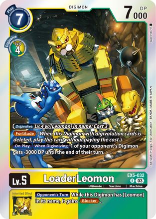 LoaderLeomon (EX5-032) - Animal Colosseum Foil - Premium Digimon Single from Bandai - Just $0.25! Shop now at Game Crave Tournament Store