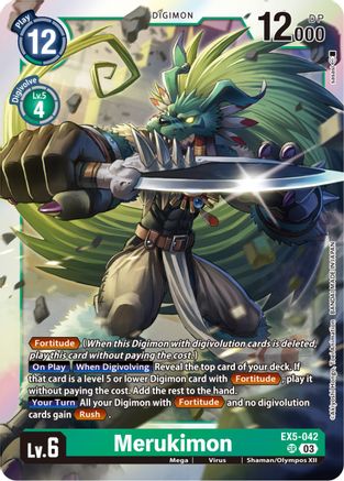 Merukimon (EX5-042) - Animal Colosseum Foil - Premium Digimon Single from Bandai - Just $0.26! Shop now at Game Crave Tournament Store