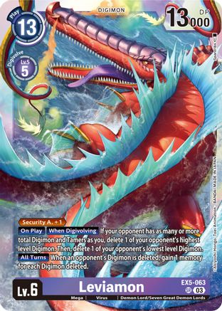 Leviamon (EX5-063) - Animal Colosseum Foil - Premium Digimon Single from Bandai - Just $13.58! Shop now at Game Crave Tournament Store