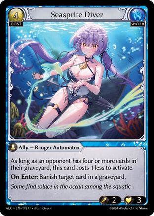 Seasprite Diver (ALCHEMICAL REVOLUTION) - Premium Grand Archive Single from Alchemical Revolution - Just $0.25! Shop now at Game Crave Tournament Store