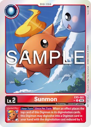 Sunmon (Animal Colosseum Box Promotion Pack) (EX5-001) - Animal Colosseum Foil - Premium Digimon Single from Bandai - Just $2.51! Shop now at Game Crave Tournament Store