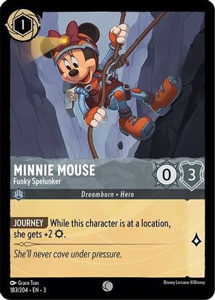 Minnie Mouse - Funky Spelunker (183/204) - Into the Inklands - Premium Lorcana Single from Into the Inklands - Just $0.25! Shop now at Game Crave Tournament Store