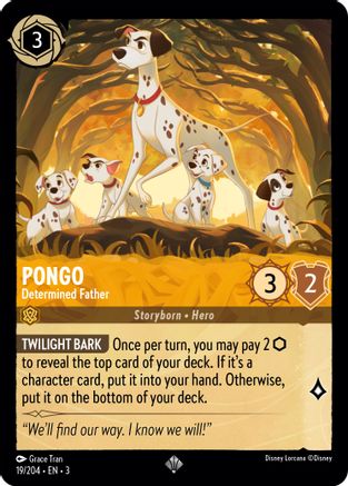 Pongo - Determined Father (19/204) - Into the Inklands Cold Foil - Premium Lorcana Single from Into the Inklands - Just $0.29! Shop now at Game Crave Tournament Store