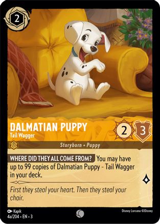 Dalmatian Puppy - Tail Wagger (4a/204) (4a/204) - Into the Inklands - Premium Lorcana Single from Into the Inklands - Just $0.41! Shop now at Game Crave Tournament Store