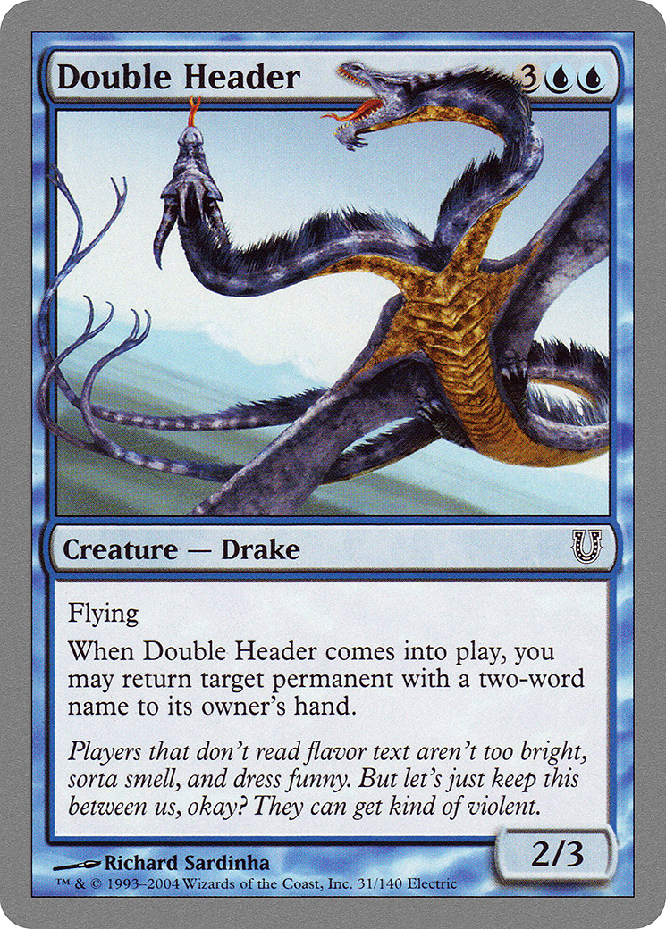 Double Header (UNH-031) - Unhinged Foil - Premium MTG Single from Wizards of the Coast - Just $0.35! Shop now at Game Crave Tournament Store