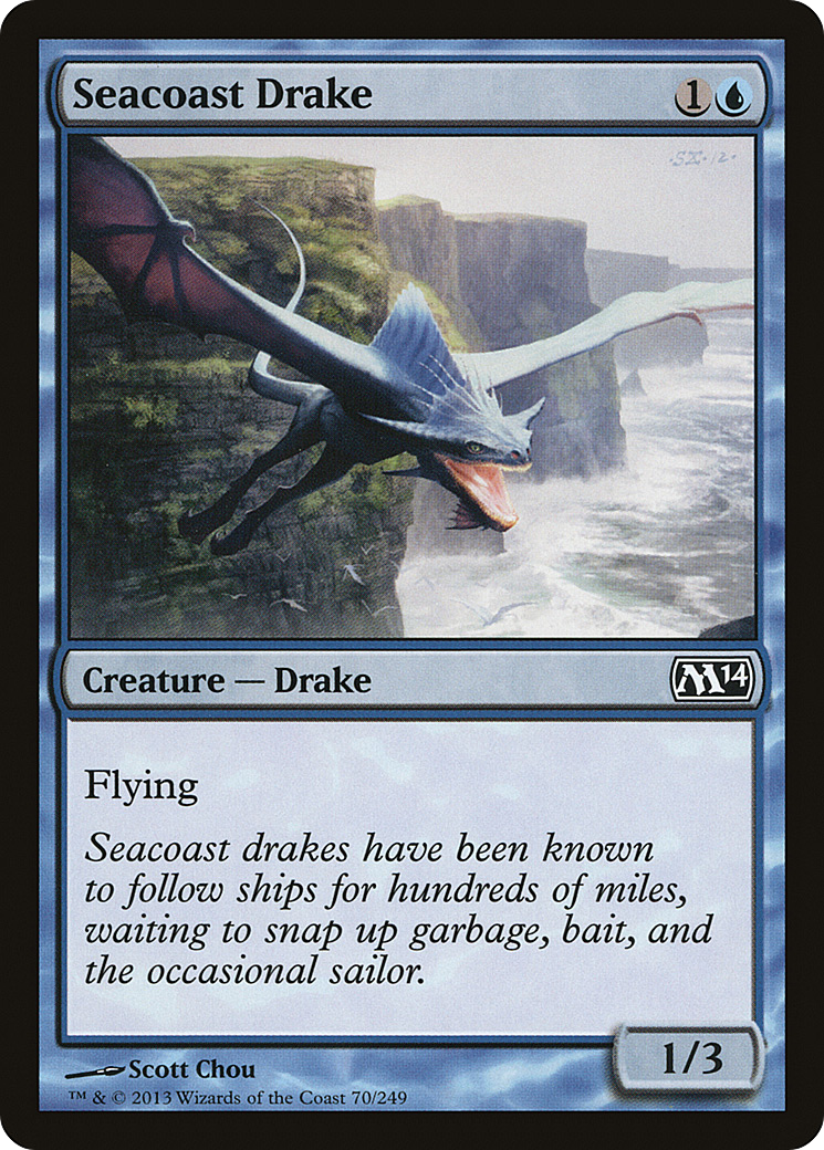 Seacoast Drake (M14-070) - Magic 2014 - Premium MTG Single from Wizards of the Coast - Just $0.08! Shop now at Game Crave Tournament Store