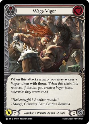 Wage Vigor (Red) (HVY189) - Heavy Hitters - Premium Flesh And Blood Single from Legend Story Studios - Just $0.25! Shop now at Game Crave Tournament Store