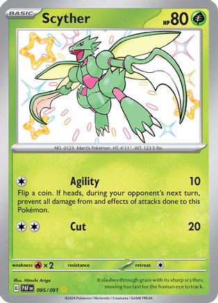 Scyther 95 - SV Paldean Fates Holofoil - Premium Pokemon Single from Nintendo - Just $4.87! Shop now at Game Crave Tournament Store