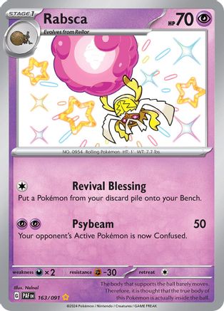 Rabsca 163 - SV Paldean Fates Holofoil - Premium Pokemon Single from Nintendo - Just $1.58! Shop now at Game Crave Tournament Store