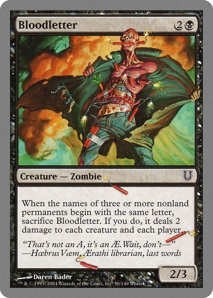 Bloodletter (UNH-050) - Unhinged - Premium MTG Single from Wizards of the Coast - Just $0.08! Shop now at Game Crave Tournament Store