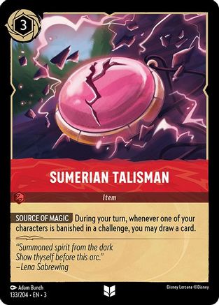 Sumerian Talisman (133/204) - Into the Inklands Cold Foil - Premium Lorcana Single from Into the Inklands - Just $0.25! Shop now at Game Crave Tournament Store