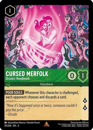 Cursed Merfolk - Ursula's Handiwork (70/204) - Into the Inklands - Premium Lorcana Single from Into the Inklands - Just $1.15! Shop now at Game Crave Tournament Store