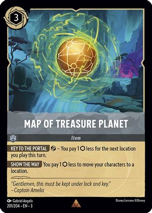 Map of Treasure Planet (201/204) - Into the Inklands Cold Foil - Premium Lorcana Single from Into the Inklands - Just $0.41! Shop now at Game Crave Tournament Store