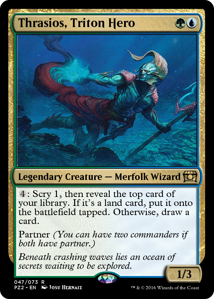 Thrasios, Triton Hero (PZ2-047) - Treasure Chest Foil - Premium MTG Single from Wizards of the Coast - Just $0! Shop now at Game Crave Tournament Store