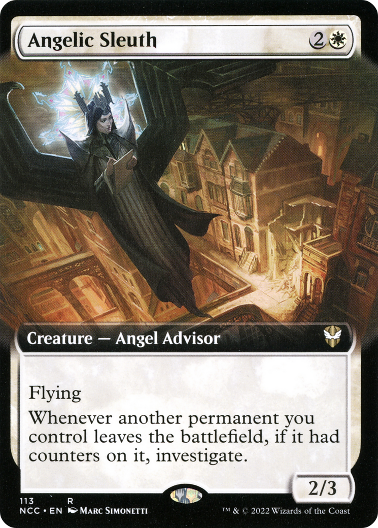Angelic Sleuth (NCC-113) - New Capenna Commander: (Extended Art) - Premium MTG Single from Wizards of the Coast - Just $0.33! Shop now at Game Crave Tournament Store