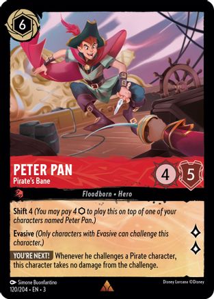 Peter Pan - Pirate's Bane (120/204) - Into the Inklands Cold Foil - Premium Lorcana Single from Into the Inklands - Just $0.38! Shop now at Game Crave Tournament Store