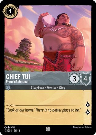 Chief Tui - Proud of Motunui (171/204) - Into the Inklands Cold Foil - Premium Lorcana Single from Into the Inklands - Just $0.25! Shop now at Game Crave Tournament Store