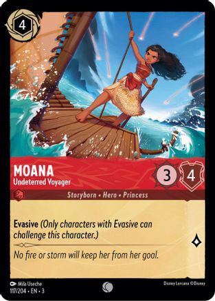 Moana - Undeterred Voyager (117/204) - Into the Inklands Cold Foil - Premium Lorcana Single from Into the Inklands - Just $0.25! Shop now at Game Crave Tournament Store
