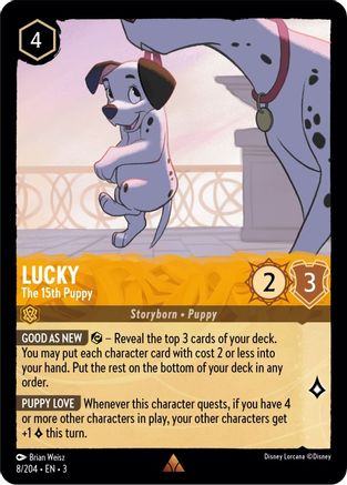 Lucky - The 15th Puppy (8/204) - Into the Inklands Cold Foil - Premium Lorcana Single from Into the Inklands - Just $0.68! Shop now at Game Crave Tournament Store