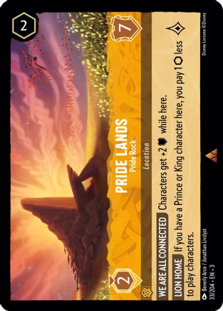 Pride Lands - Pride Rock (33/204) - Into the Inklands Cold Foil - Premium Lorcana Single from Into the Inklands - Just $0.72! Shop now at Game Crave Tournament Store